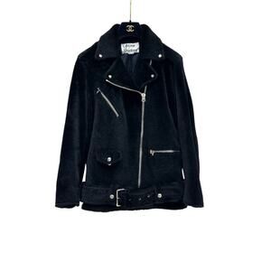 Acne Studios Shearling Leather Biker Jacket - Size 32 (XXS)